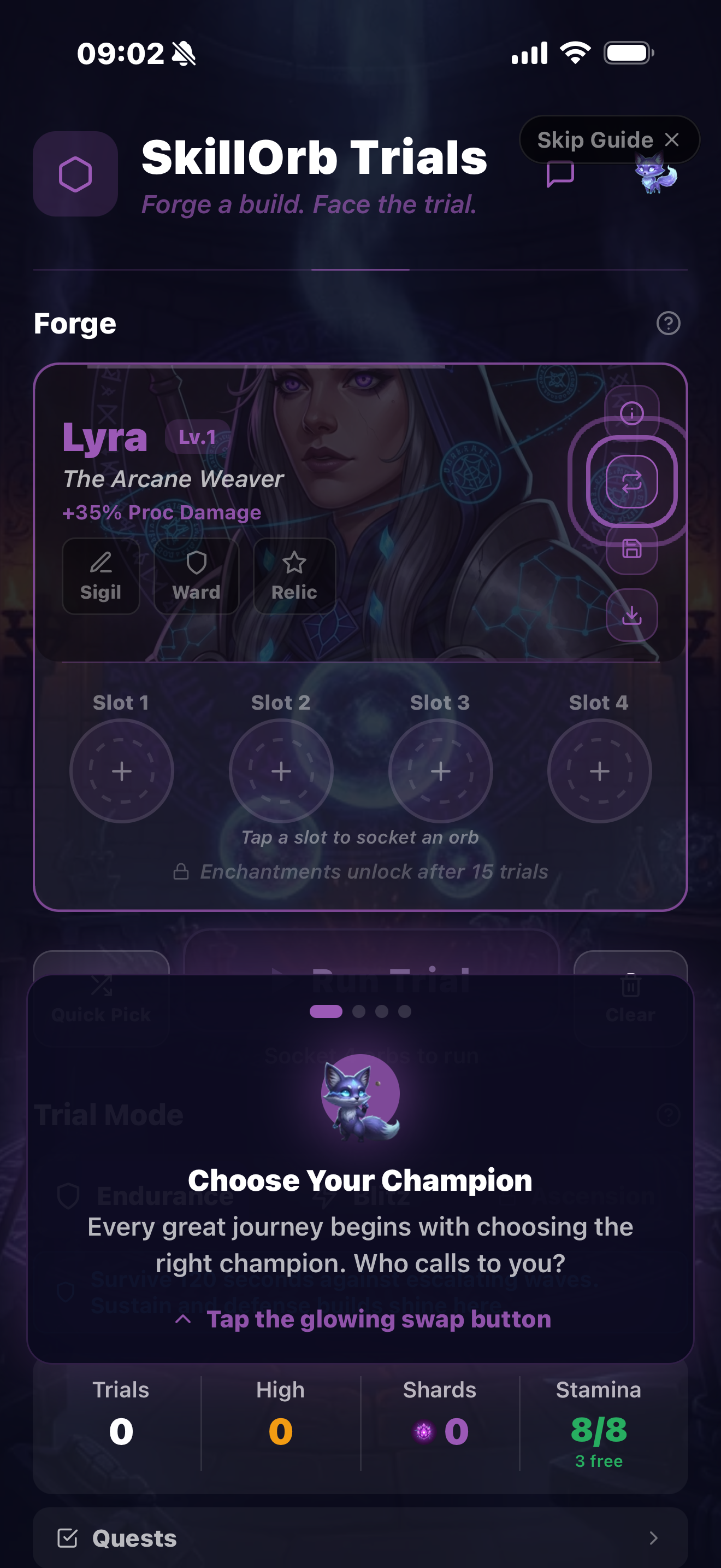 Build crafting UI